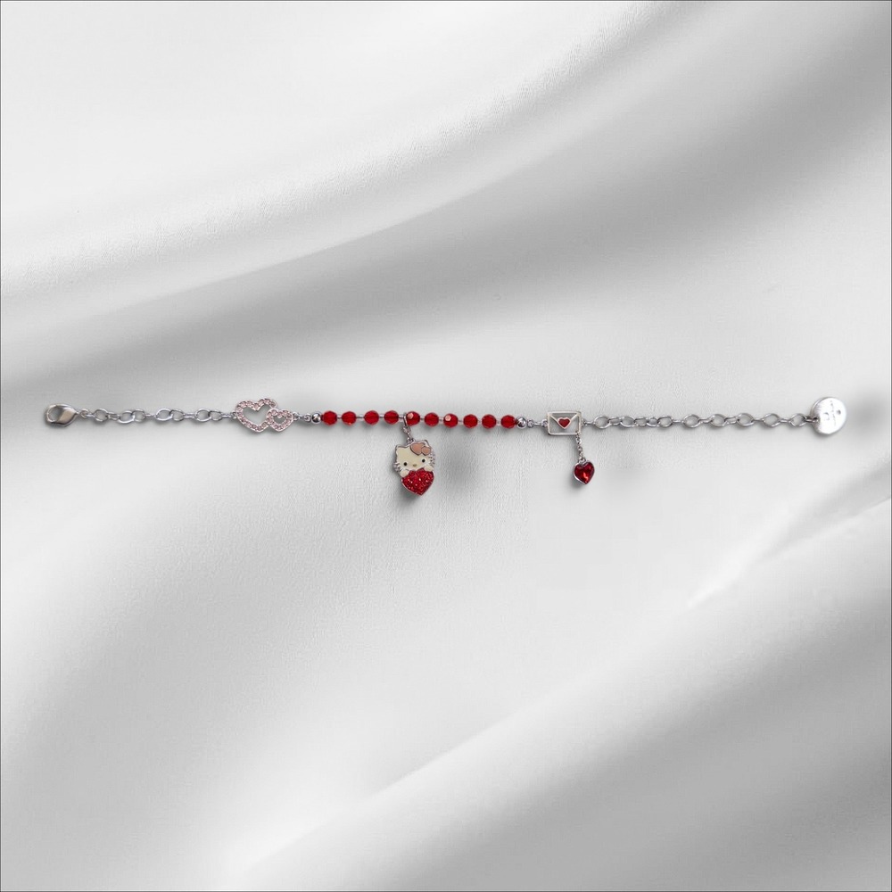 Swarovski Hello Kitty Limited Edition Valentine's Day Charm Bracelet